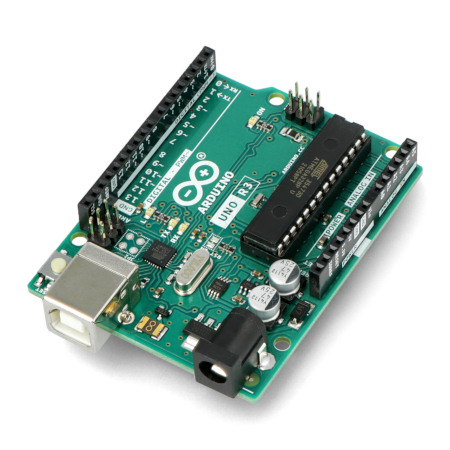 Moduł z mikrokontrolerem AVR ATmega328.