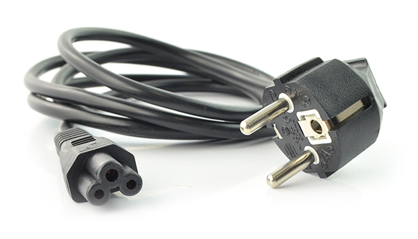 Napájecí kabel pro 3pinové napájecí zdroje (čtyřlístek) - dlouhý 1,5 m