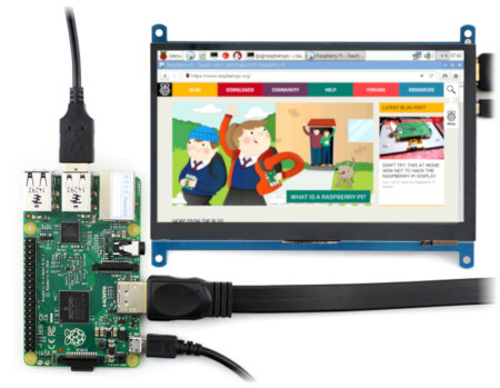 Příklad připojení obrazovky k Raspberry Pi
