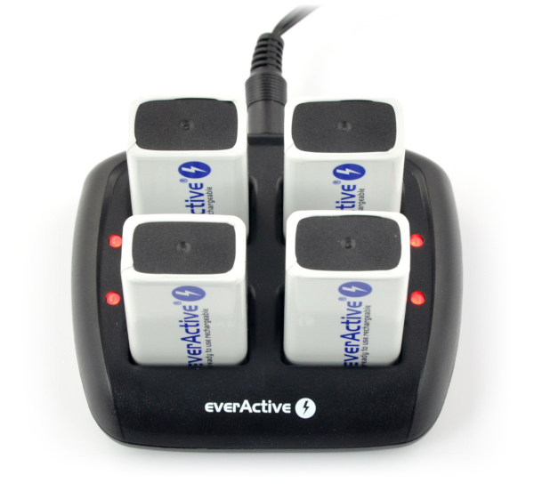 Nabíječka baterií EverActive NC-109 - 6F22 1-4 ks.