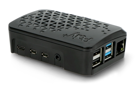 Pouzdro pro Raspberry Pi 4B - Argon Poly + větrané s mini ventilátorem