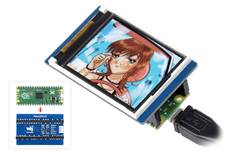 Předmětem prodeje je pouze displej - Raspberry Pi Pico je třeba zakoupit samostatně.