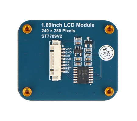 IPS LCD displej 1,69'' 240 x 280 px - SPI - 262K RGB - pro Raspberry Pi, Arduino, STM32 - Seeedstudio 104990802