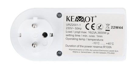 Digitální časovač 230 V 3600 W - Kemot URZ2001-1