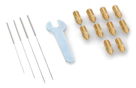 Sada trysek 0,2 mm / 0,4 mm / 0,6 mm / 0,8 mm pro 3D tiskárny Elegoo Neptune 4 / 4 Pro - mosaz