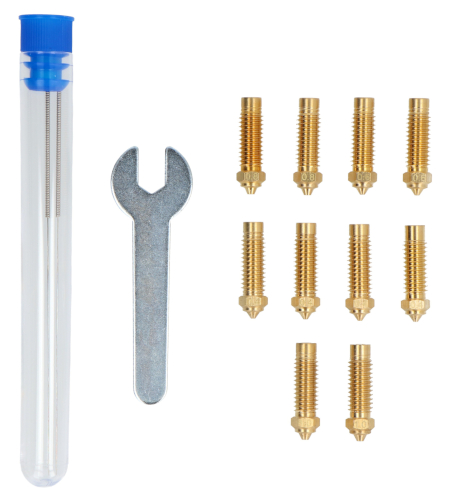 Sada trysek 0,4 mm / 0,6 mm / 0,8 mm / 1 mm pro 3D tiskárny Elegoo Neptune 4 Plus / 4 Max - mosaz