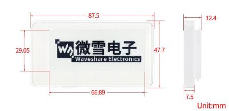 E-papír 2,9'' 296 x 128 px - displej s technologií NFC - Waveshare 17746