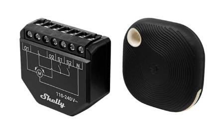 Shelly Shutter + BLU Button Tough 1 - ovladač rolety + tlačítko pro aktivaci akcí a scén - WiFi / Bluetooth