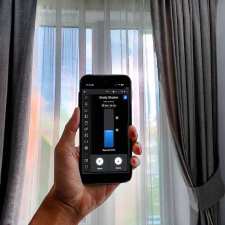 Shelly Shutter + BLU RC Button 4 - 2x ovladač rolet + dálkové ovládání pro aktivaci akcí a scén - WiFi / Bluetooth