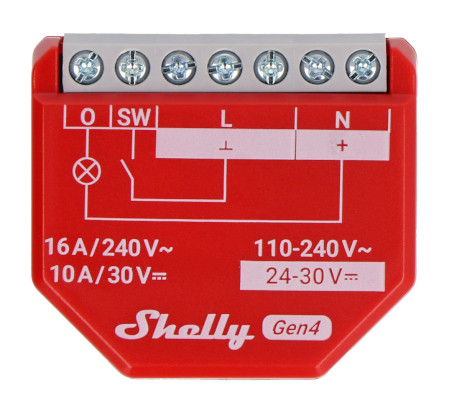 Sada 4 regulátorů Shelly 1PM Gen4 jsou kompaktní vestavné moduly, které umožňují dálkové ovládání elektrických zařízení a