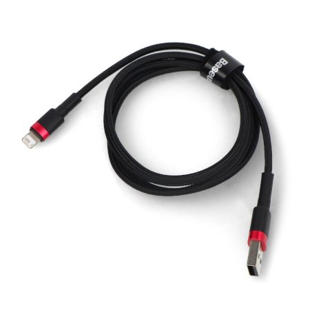 Kabel Baseus Cafule USB A - Lightning, černý a červený - 1 m
